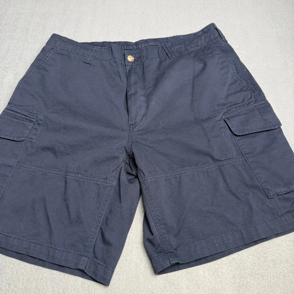 Polo Ralph Lauren Mens Navy Blue Cotton Twill Cargo Shorts Multi Pocket 38